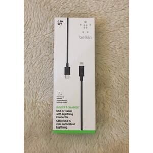 Belkin Boost Charge 3' lightning to USB-C Cable - Black